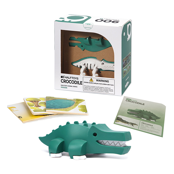 Half Toys Puzzle 3D Elephant Crocodile